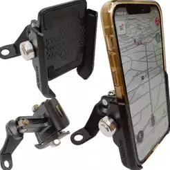 Suporte Celular Moto Aluminio Articulado Retrovisor