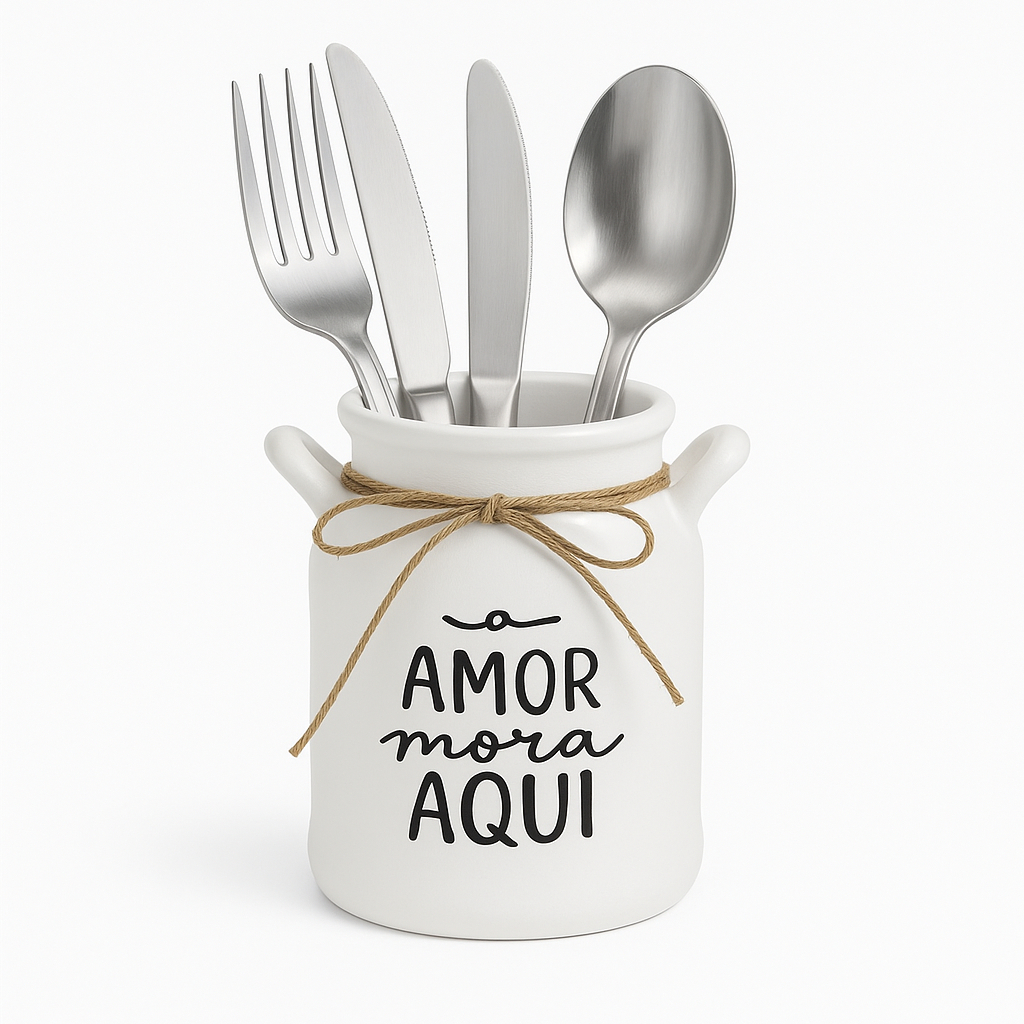 Leiteira Decorativa Vaso Flor Cozinha Porta Talher Fios Rami em Oferta na Shopee