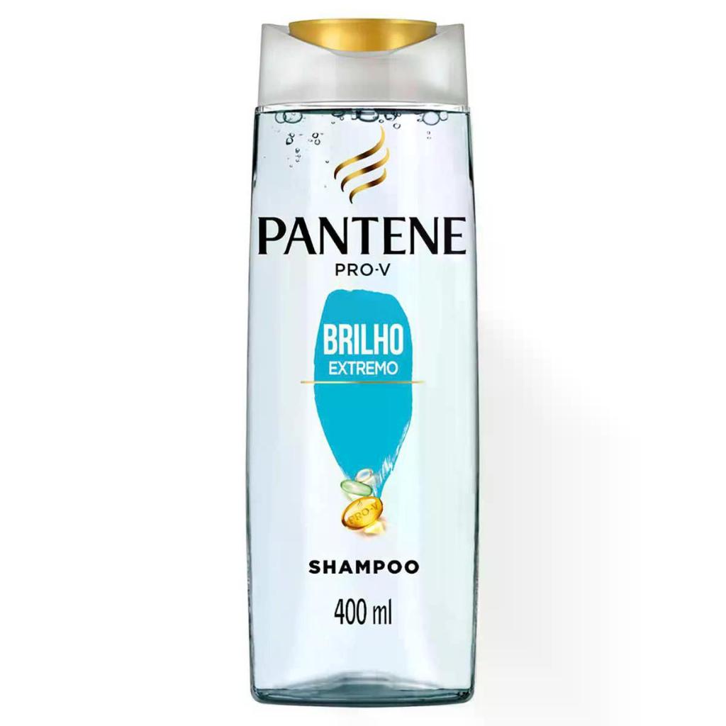Shampoo Pantene Pro-V Brilho Extremo 400ml Cabelo Luminoso e Hidratado Sem Sal