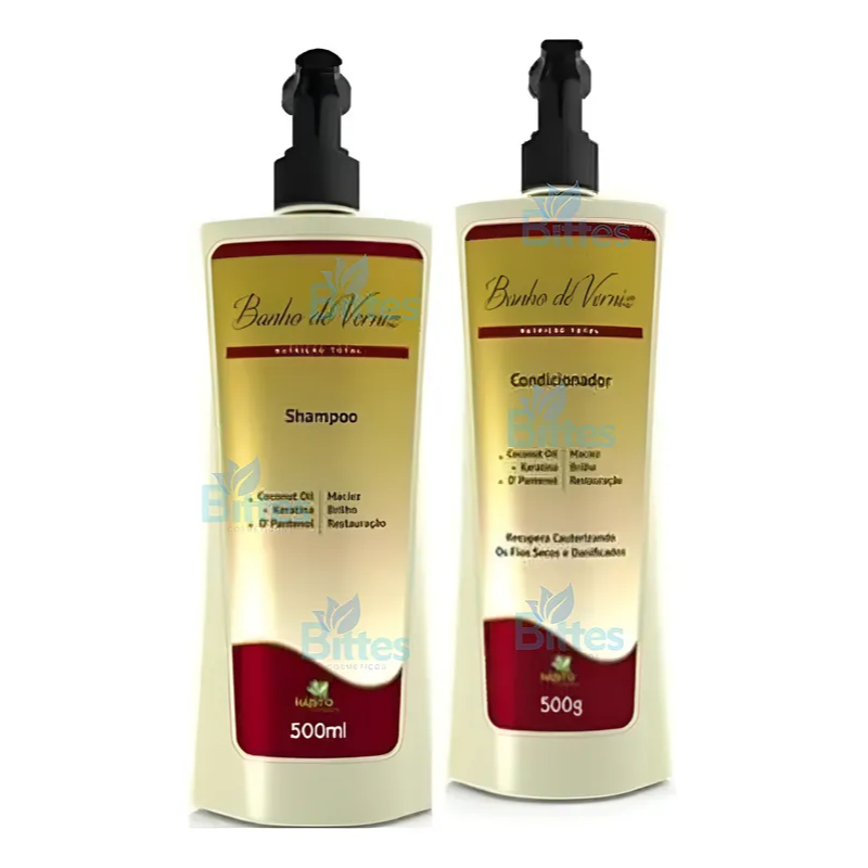 shampoo + condicionador hábito cosméticos verniz cabelo brilhoso