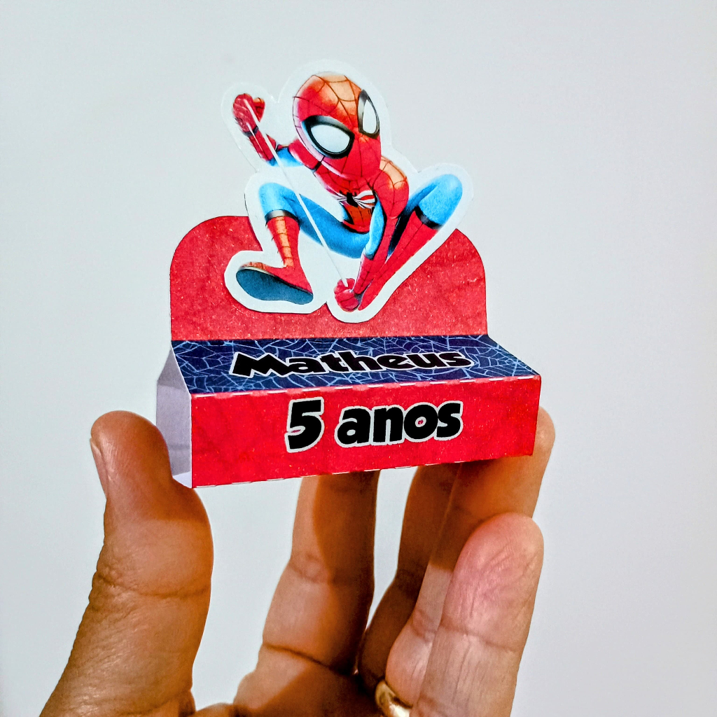 Porta Bis Duplo - Lembrancinha Personalizada Homem Aranha - Caixinhas Personalizadas ( 10 a 30 Peças)