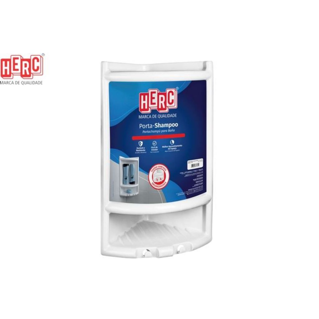 Porta Shampoo Branco Acessorio Banheiro 4010 - Herc