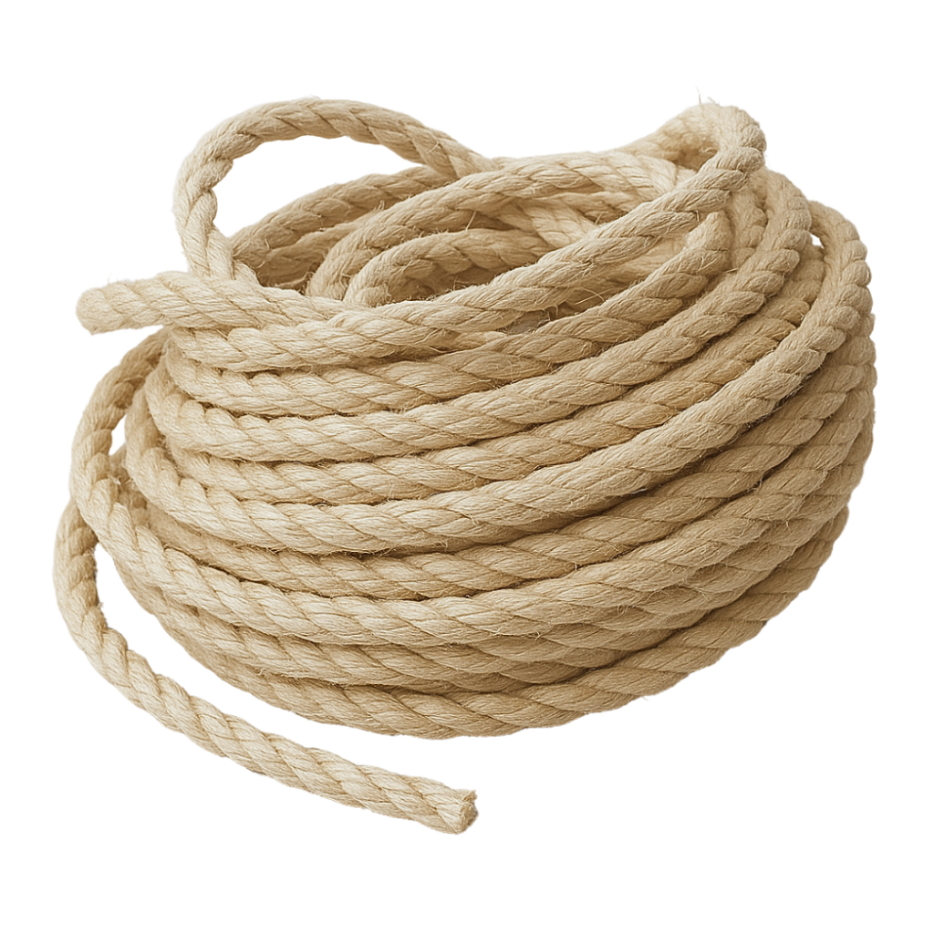 Corda De Sisal Natural 8mm 10 Metros Rasada Arranhador Para Gatos Artesanato Em Geral