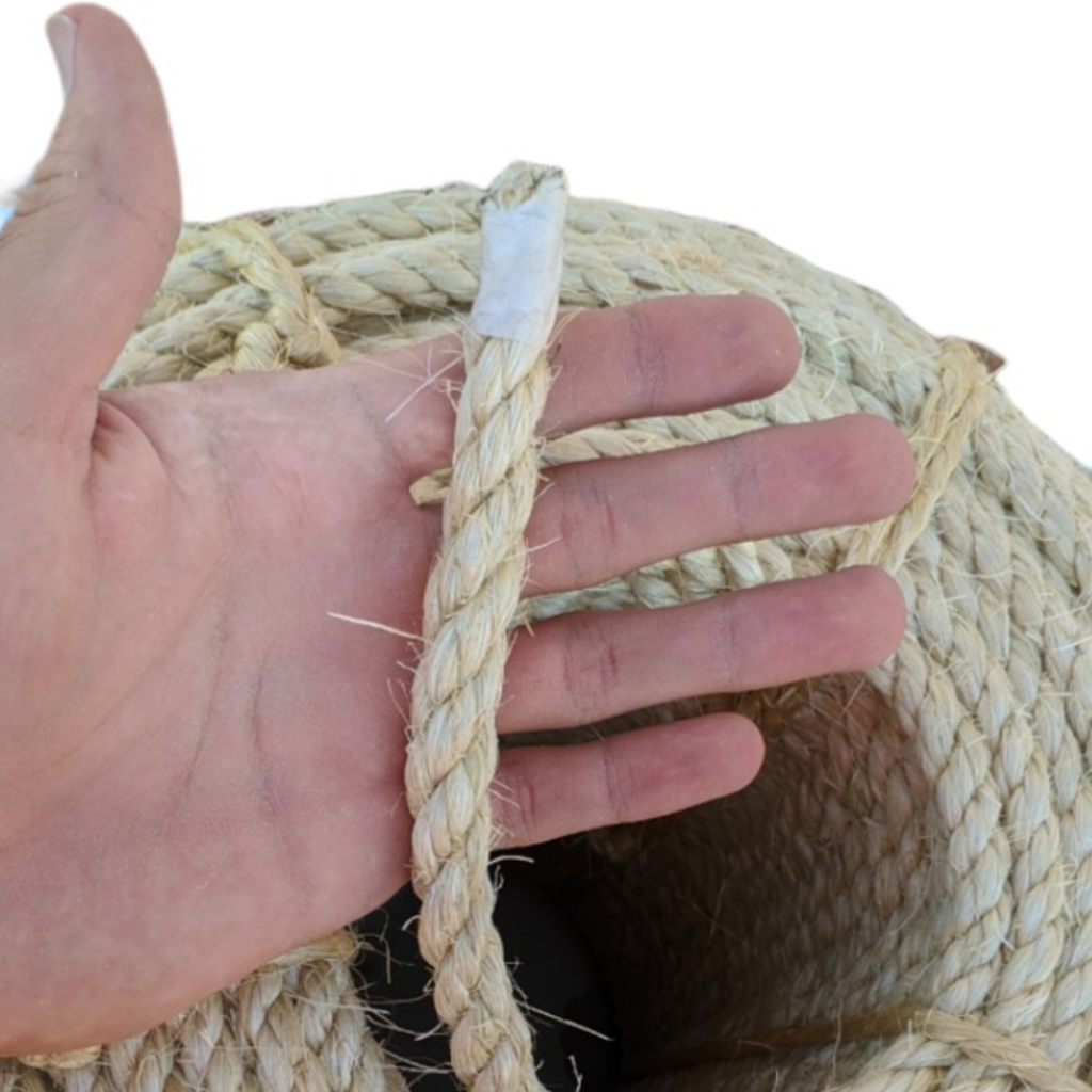 Detalhes do Rolo Corda De Sisal Natural 8mm 100 Metros Rasada Arranhador P/ Gatos Artesanato Em Geral - PROMOÇÃO