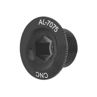 Parafuso Tampa Pedivela M18/M19/M20 Hollowtech Preto Bike Bicicleta Alumínio CNC