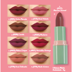 Batom Matte Aveludado Shine Abelha Rainha em Oferta na Shopee