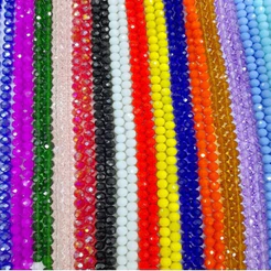 Fio de cristal facetado de vidro 8mm com APROXIMADAMENTE 60 pedras no fios