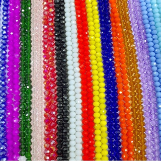 Fio de cristal facetado de vidro 8mm com APROXIMADAMENTE 65 pedras no fios em Oferta na Shopee