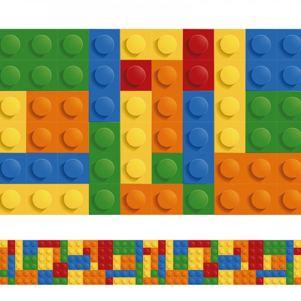 Adesivo Lego Faixa Decorativa 1M x 0,10 Quarto Pedagógico