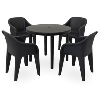 Kit Mesa Redonda e 4 Poltronas Premium JR em Oferta na Shopee