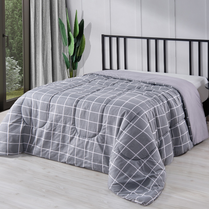 Edredom Dupla Face Solteiro 100% Algodão Estampado em Oferta na Shopee