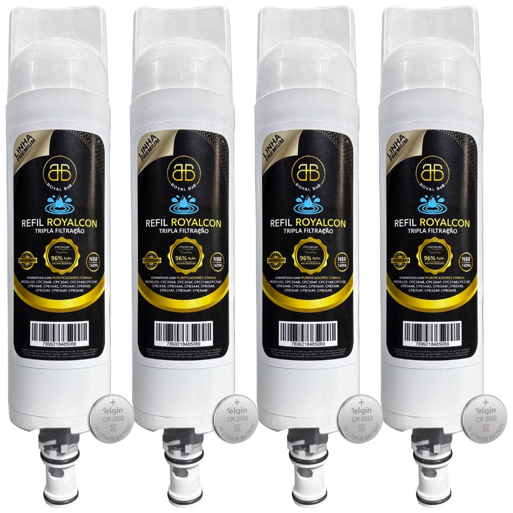 4 Refis Filtro Compatível Para Consul Purificador Filtro De Água Cpb34 Cpc31