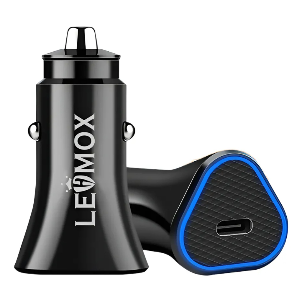 Carregador Veicular Turbo 20W USB-C Lehmox Rápido Celular iPhone Android Carro Original - Mobile & Gadgets