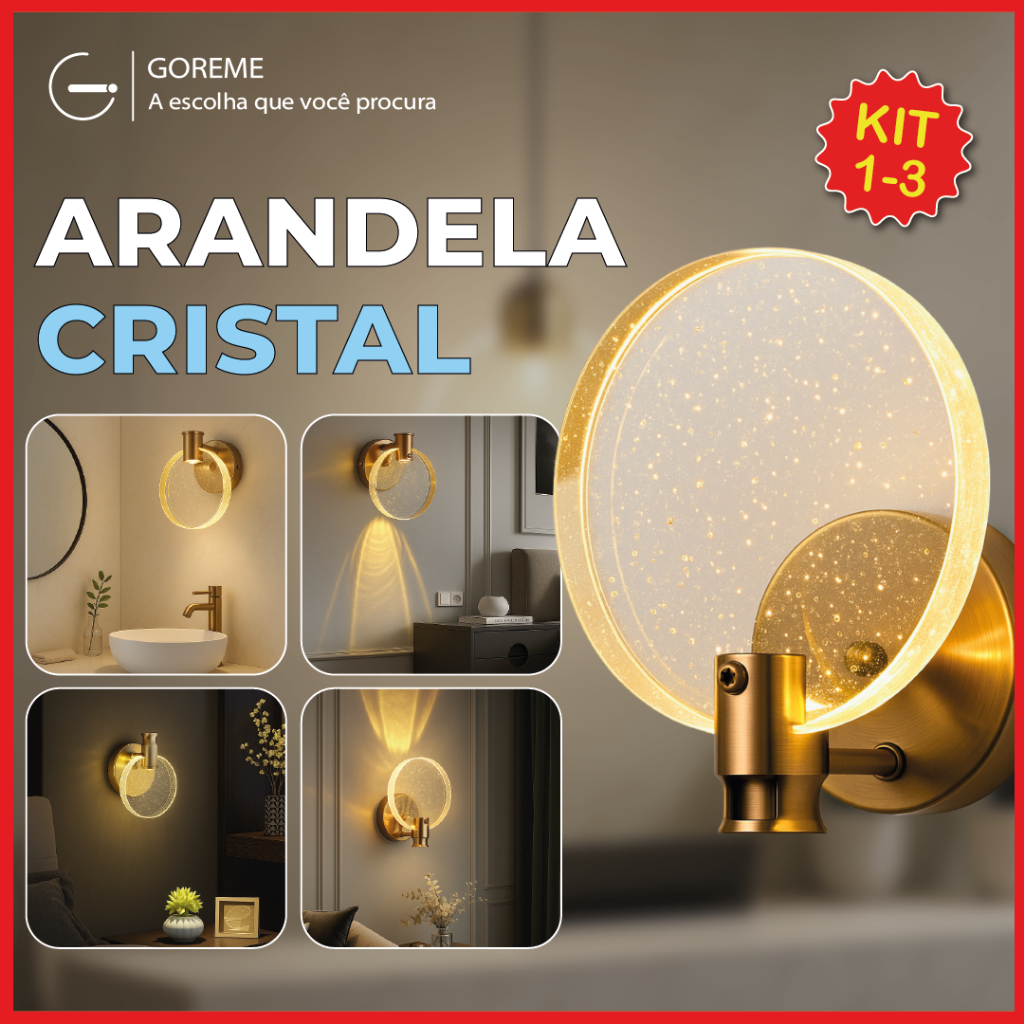 Arandela Redonda de Parede: Onde Comprar | BuscaProdutos