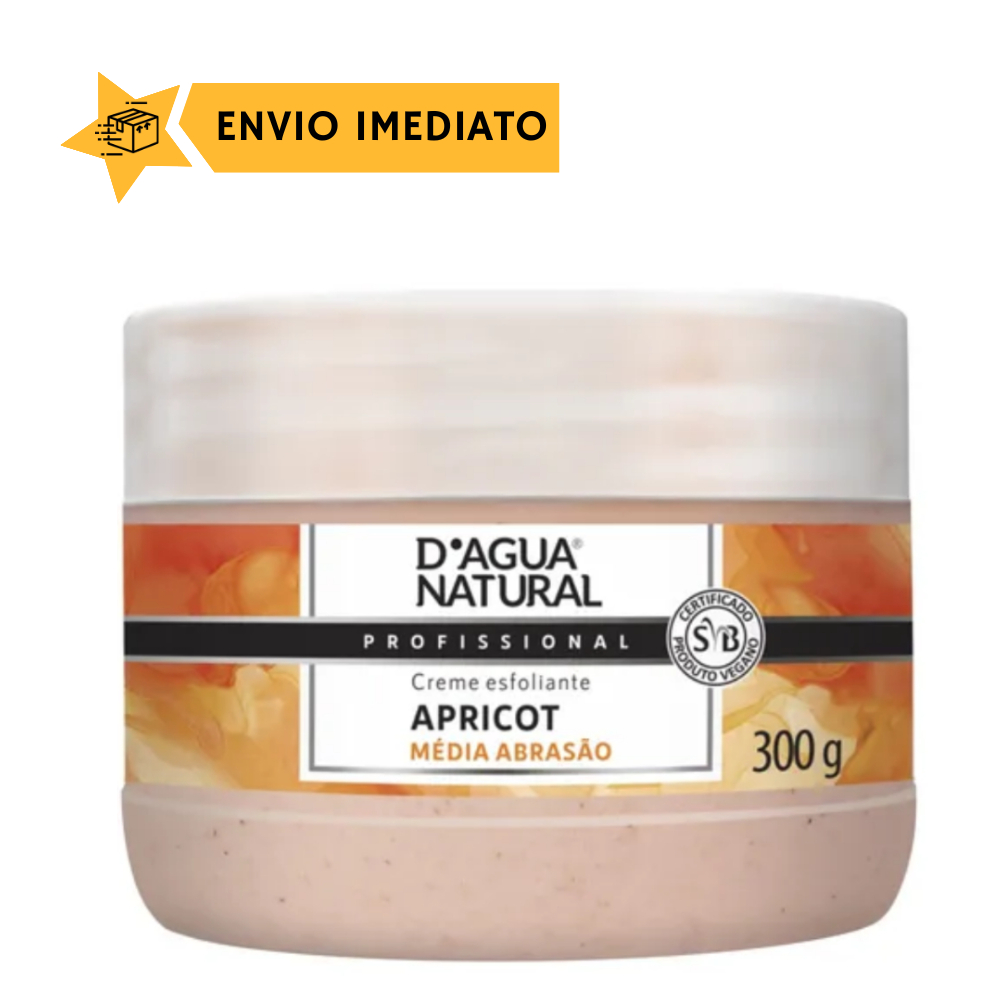 Creme Esfoliante Apricot Média Abrasão 300ml Dagua Natural