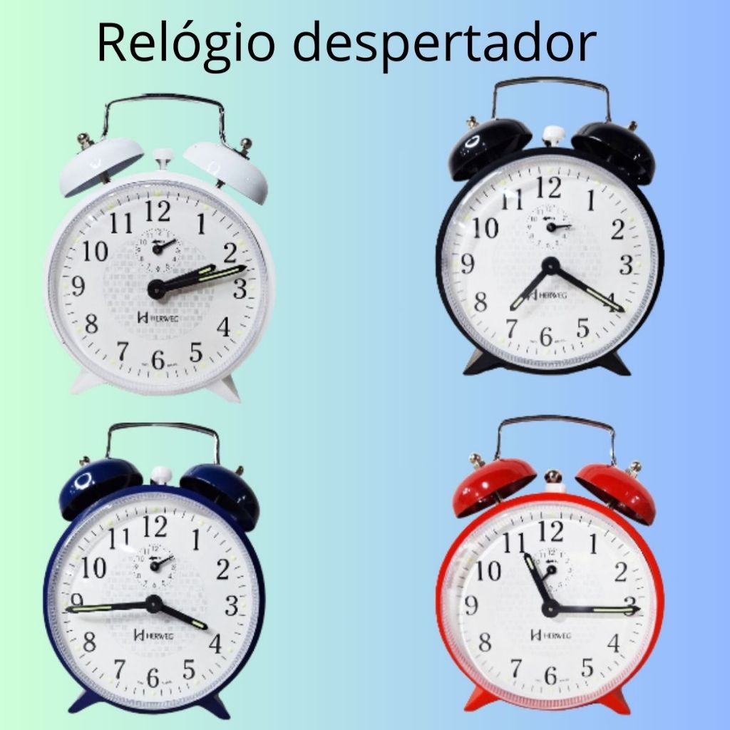 Relógio Despertador A Cordas Com Campainha Mecânico Antigo Sino de Metal Corda Alarme Alto Manual