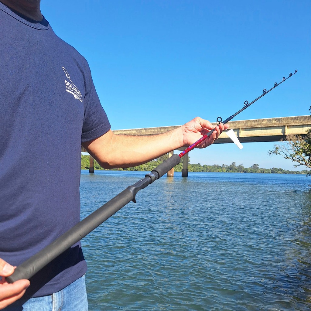 Vara de Pesca para Carretilha Maruri 40lb 1,68m 2 Partes Maciça Vara Pesqueiro Pesca Pesada