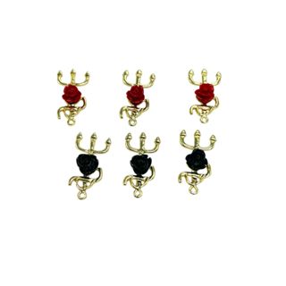 Pingente Tridente de Pomba Gira com Flor P -Niquel em Oferta na Shopee