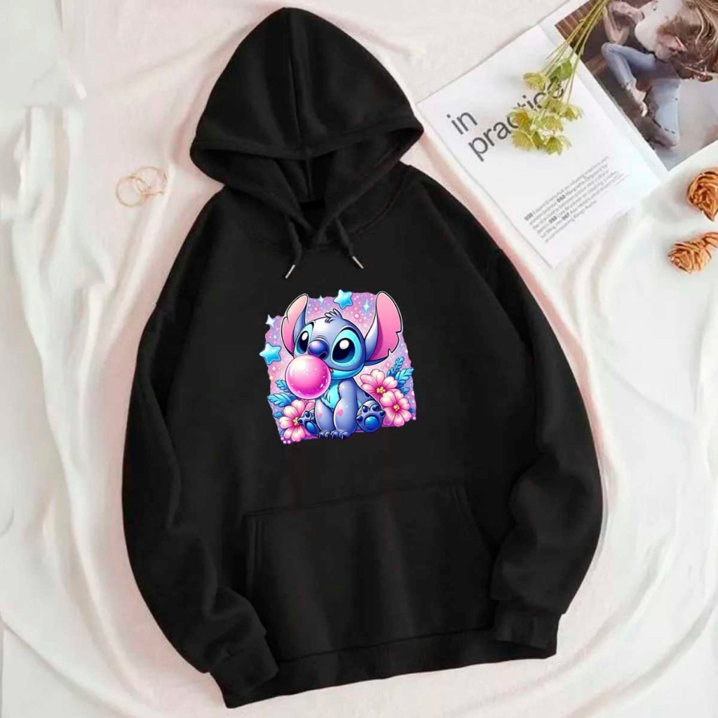 Moletom Canguru Blusa Casaco Lilo Stitch Bola De Chiclete Fofinho