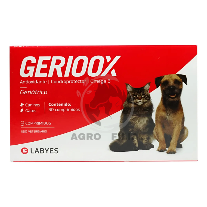 Suplemento Comprimidos Sênior Gerioox Com Ômega 3 Para Cães e Gatos Labyes