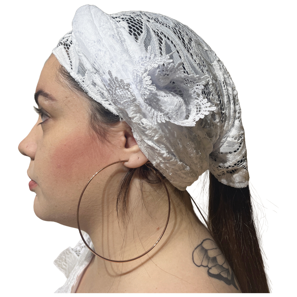 Pano De Cabeça Renda Bordado Várias Cores Umbanda Candomblé em Oferta na Shopee