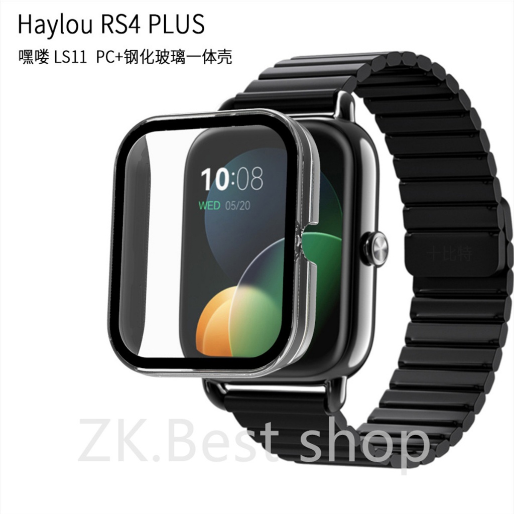 Case Capa Bumper Proteção Acrílico com Vidro Temperado para Haylou RS4 PLUS LS11/GST Lite LS13