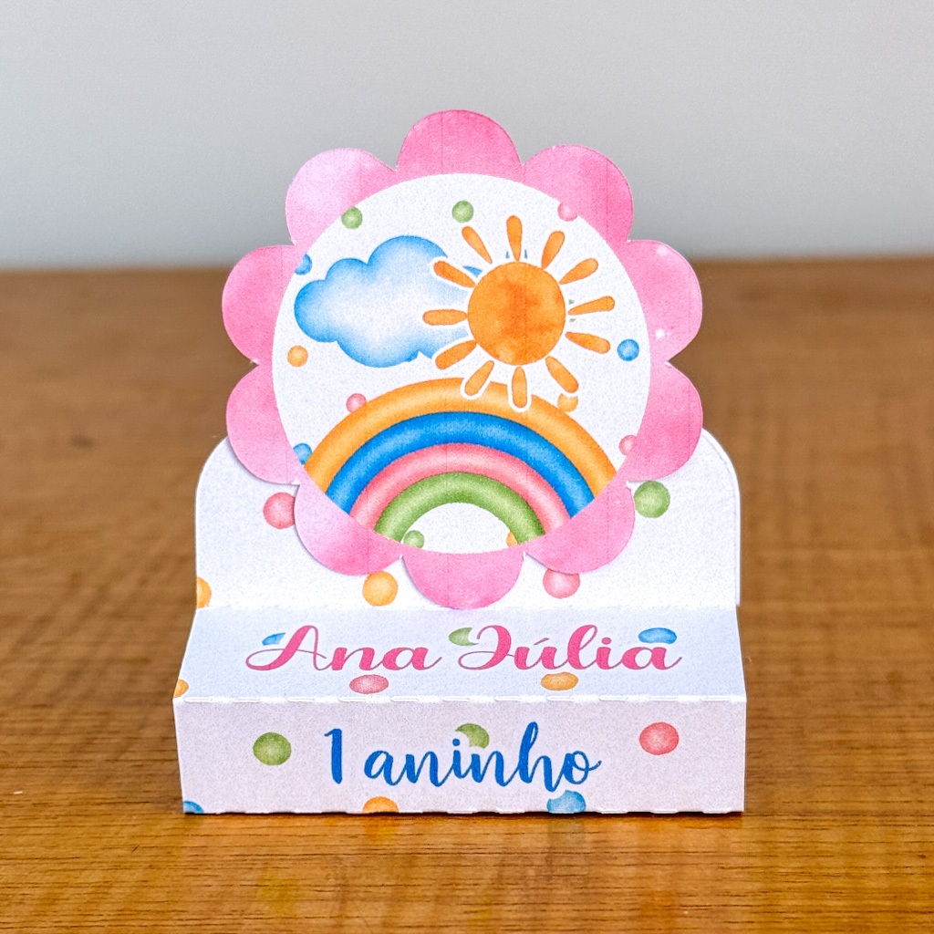 Porta Bis Duplo Personalizado PRIMEIRA VOLTA AO SOL  MENINA Lembrancinhas para Festas Aniversário