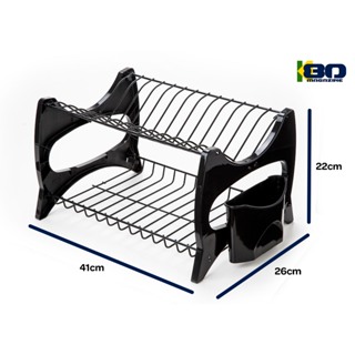 Escorredor de Louças Verona Metaltru em Aço Térmico para 13 Pratos c/ Porta Talher em Oferta na Shopee