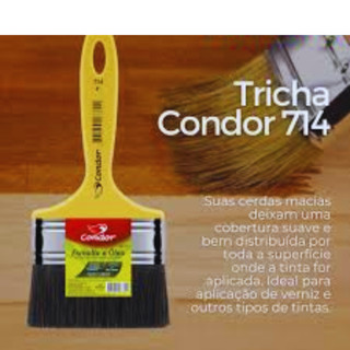 Trincha/Pincel Condor Ref.714  (Cerdas Preta - Esmalte Sintético) - UNIDADE