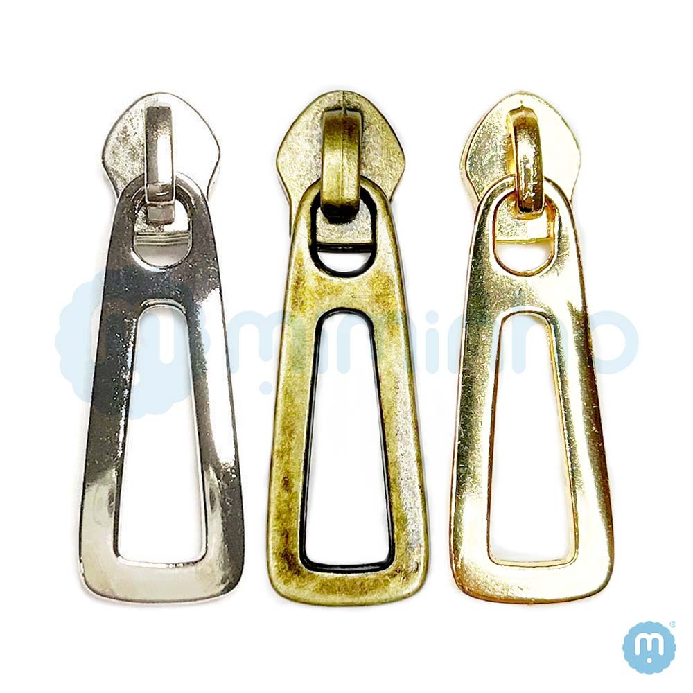 Cursor Para Zíper Nº 5 - PACOTES COM 5 e 10 PÇS - Niquelado, Ouro Velho e Ouro Cataforético