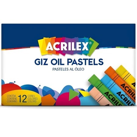 Giz Oil Pastel Acrilex - 12 Cores em Oferta na Shopee