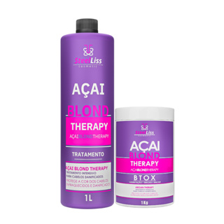 Progressiva + Btox Açaí Blond Matizador para Loiras Alisa 100% em Oferta na Shopee