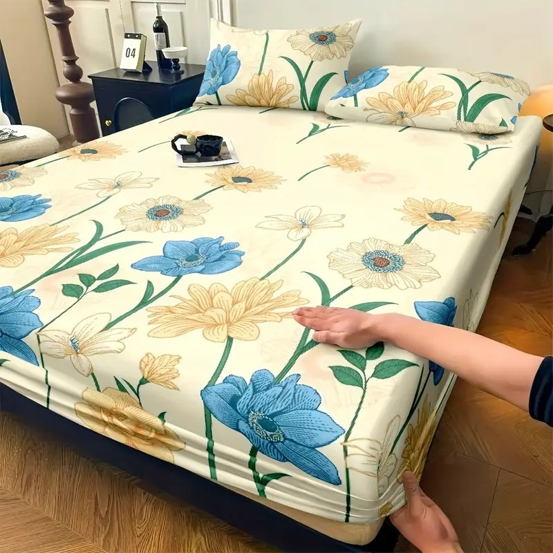 Jogo de Lençol 400 Fios Micropercal Tecido Leve e Macio Cores e Estampas Femininas Sortida...