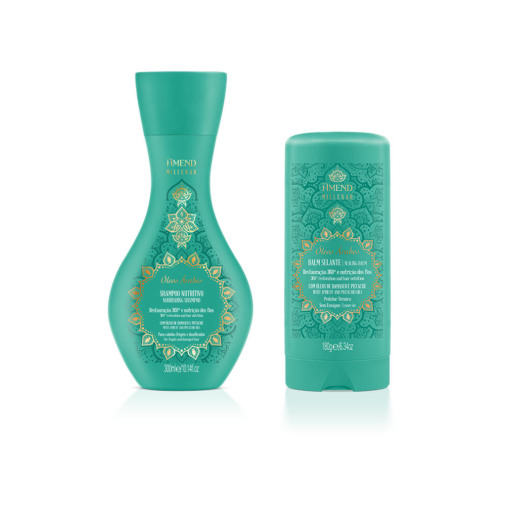 Amend Millenar KIT Óleos Árabes Shampoo 300ml e Balm Selante 180g
