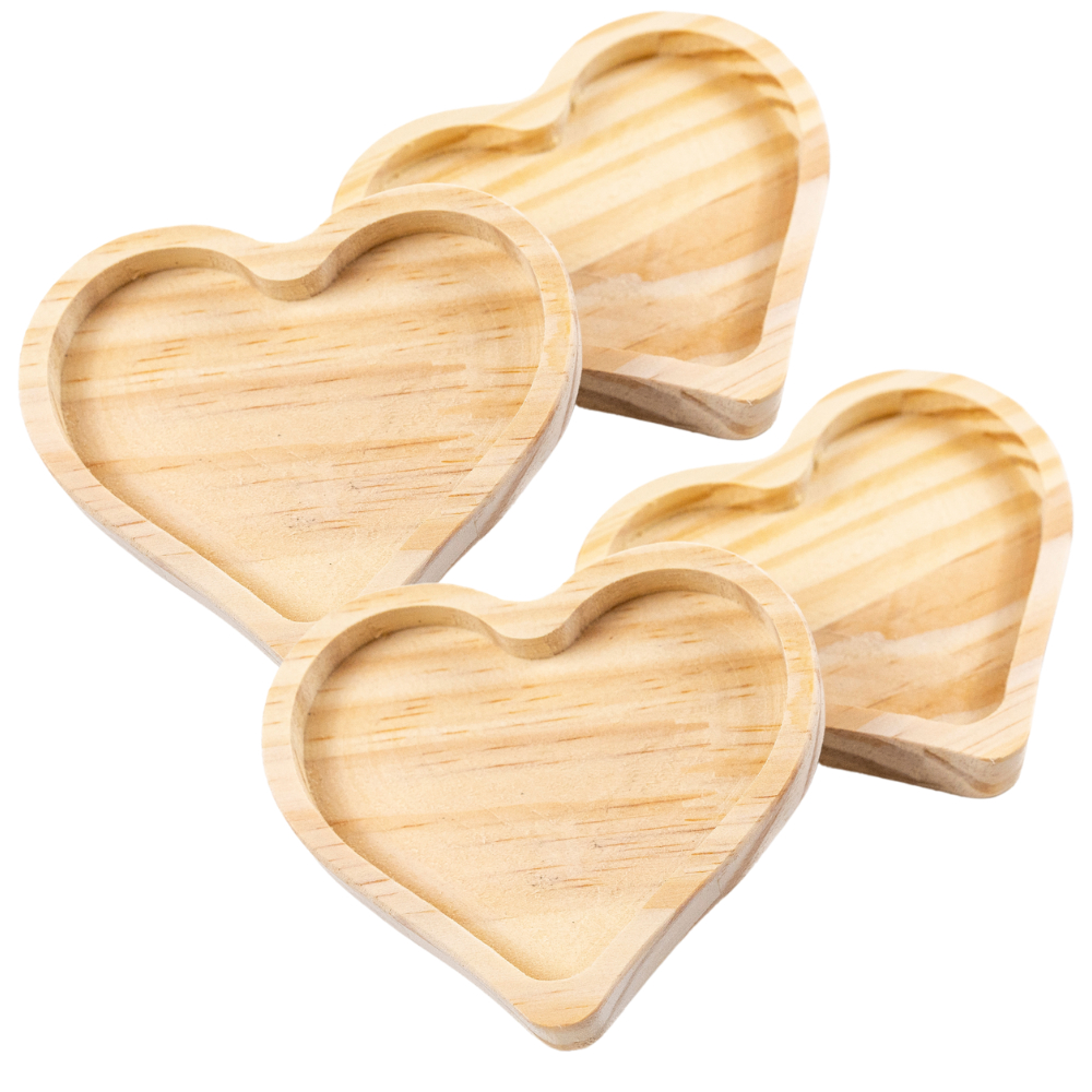 Jogo Pires Coração de Madeira para Xícaras de Chá Café Pires de Madeira Coração Pires de Madeira em Oferta na Shopee