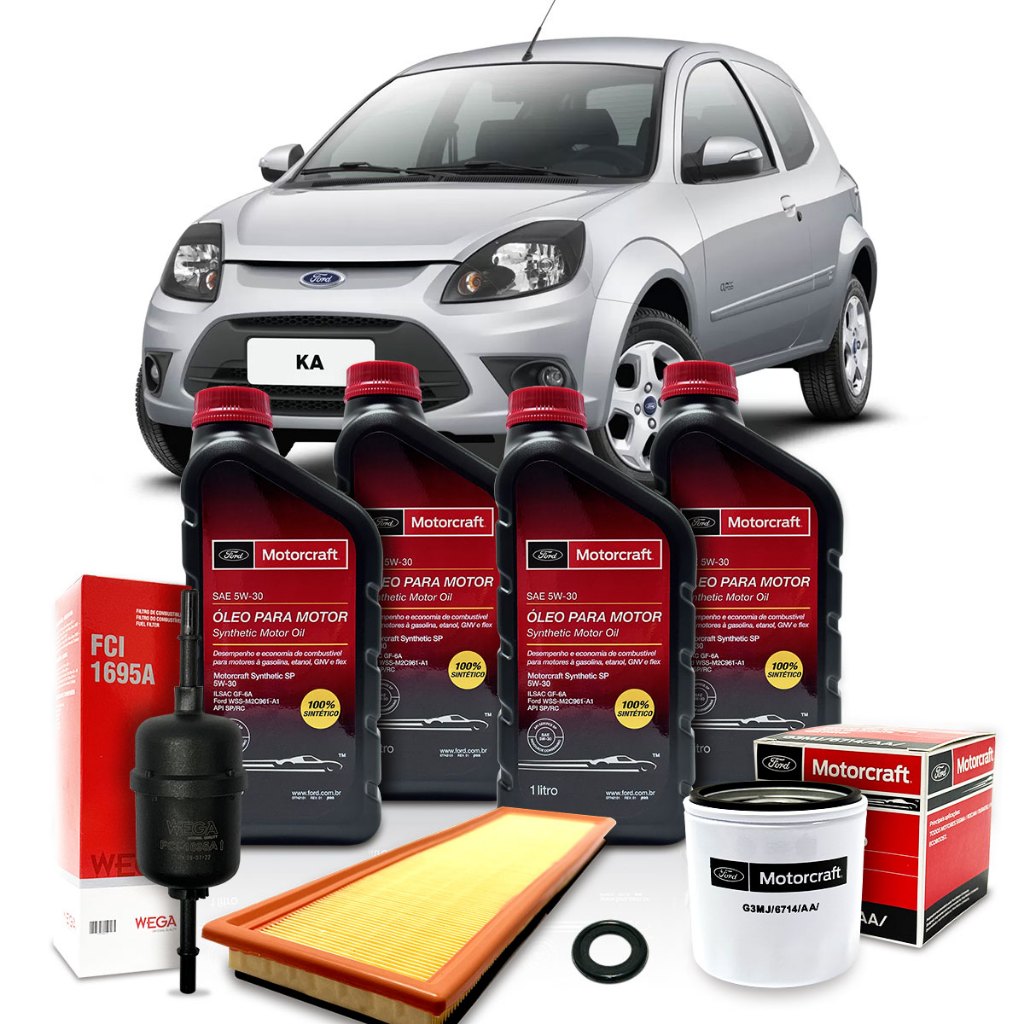 Kit Revisão Motorcraft 5w30 Ford Ka Zetec Rocam Flex 1.0 2008 2009 2010 2011 2012 2013 em Oferta na Shopee