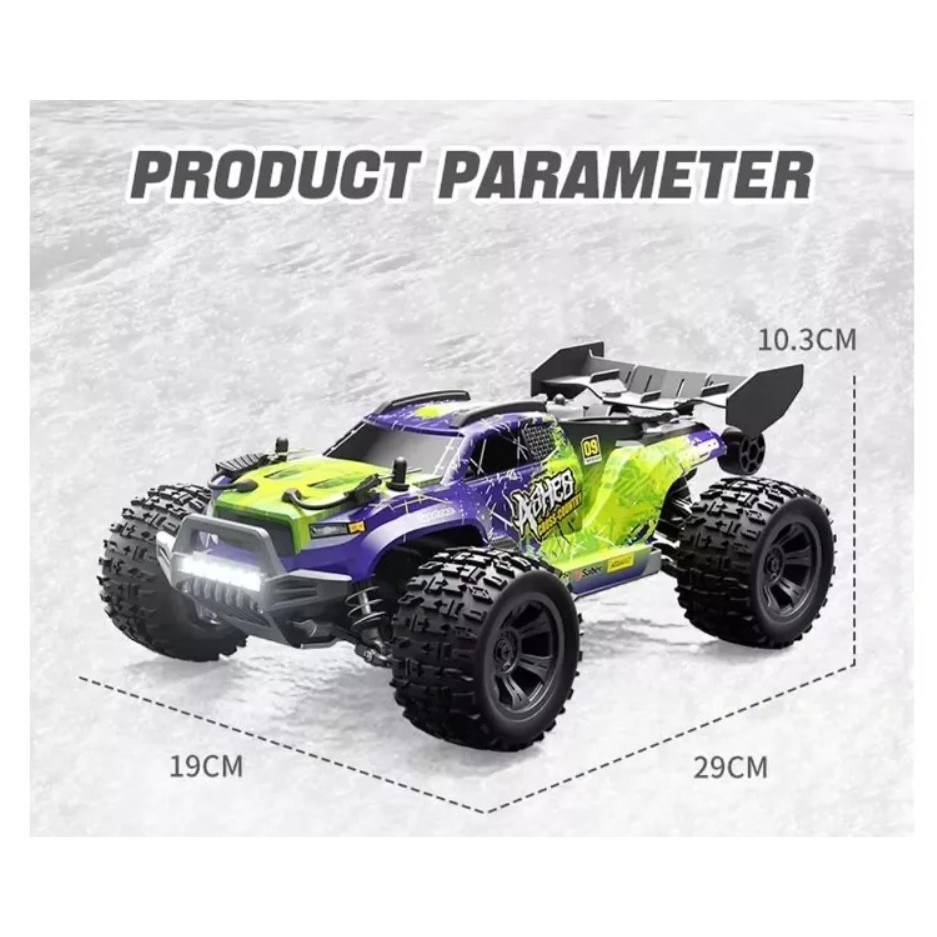 Carro Controle Remoto Off-road Rc Alta Veloc 1:18 - 40km/h Verde