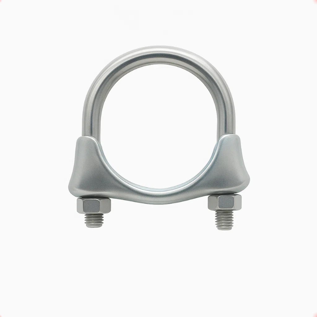 Kit 2 Abraçadeira Aço Tipo U 2" Universal para Canos Escapamento