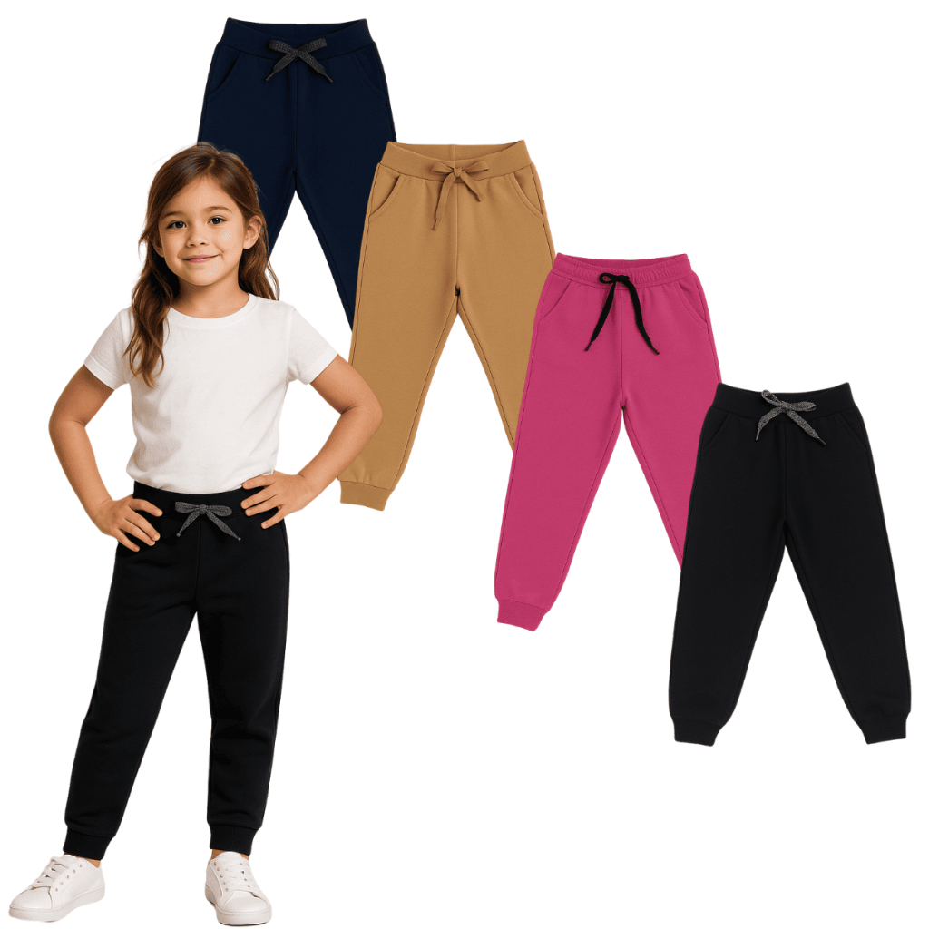Calça Moletom Infantil Juvenil Menina Peluciado Flanelada Tamanho 1 ao 16