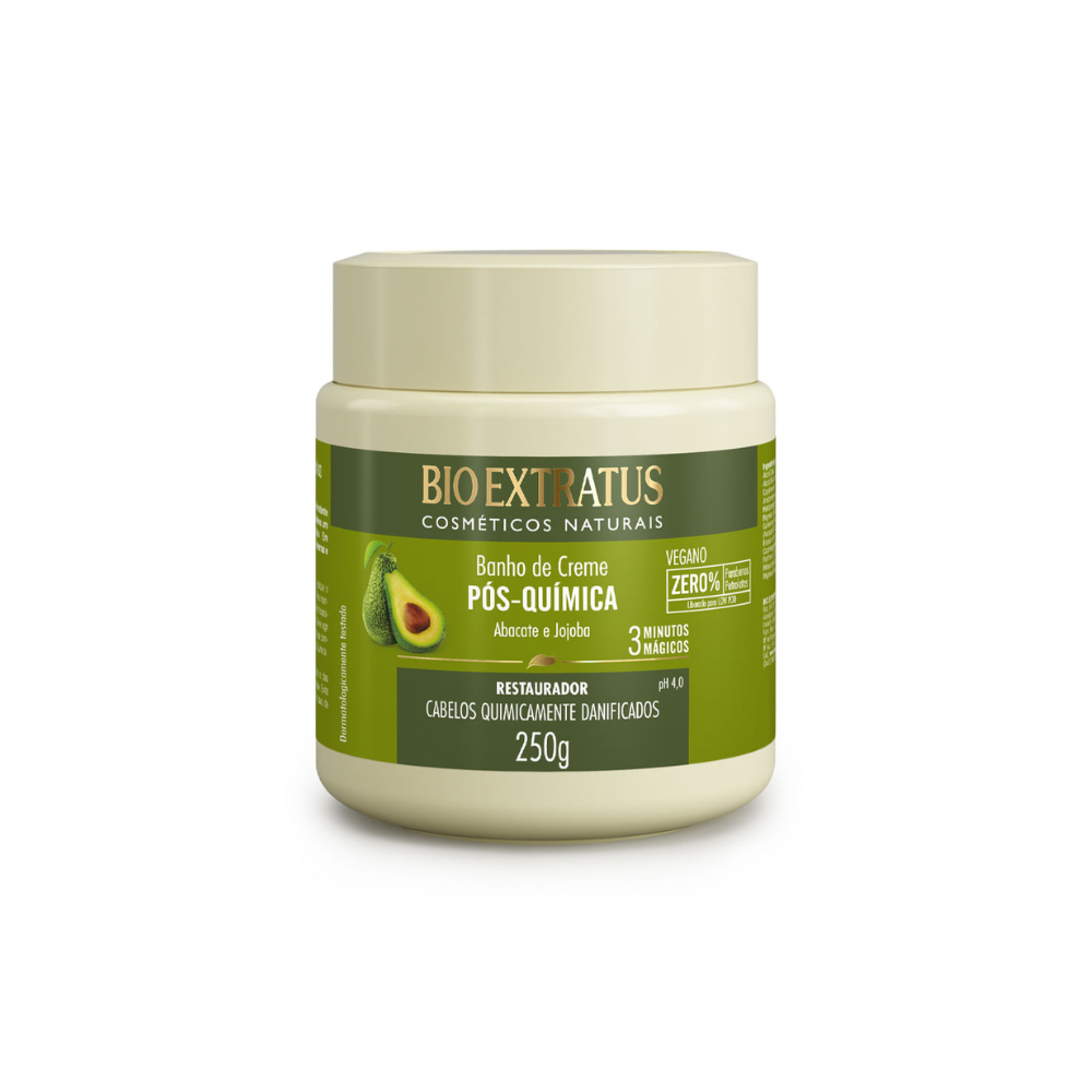 Banho de Creme Pós Química BioExtratus 250g Tratamento Restaurador em Oferta na Shopee