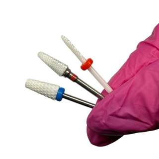 Kit 3 Brocas Cerâmica Acabamento Unha Nail Gel Motor Manicure Profissional em Oferta na Shopee