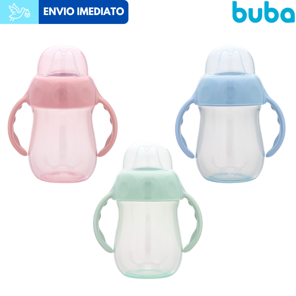 Copo de Transição Bebê Alça Bico Silicone Treinamento Buba em Oferta na Shopee