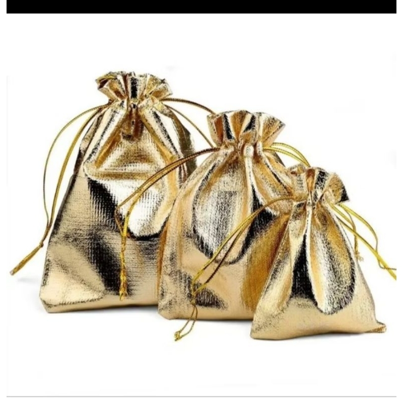 Kit com 25 und/ Saco Organza 12x15 Dourado Lami Entregar Rápida.