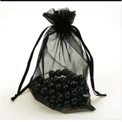 Kit com 25 Und/ Saco Organza Preto 12x17. Entregar Imediata.