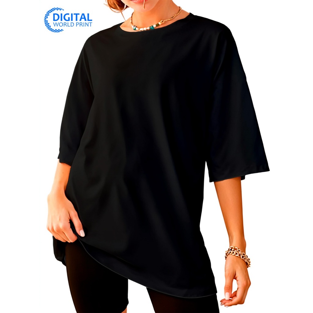 Camiseta Oversized Streetwear Femininas Premium basicas Lisa Fio 30.1penteado 100% Algodão