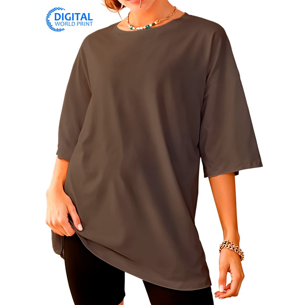 Camisa Camiseta Oversized Streetwear Feminina Premium basica Lisa Fio 30.1penteado 100% Algodão