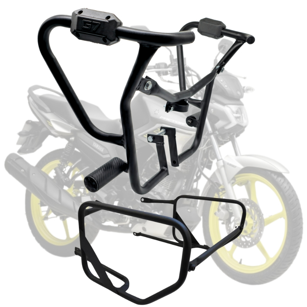 Protetor Carenagem Motor Factor 150 2025 2026 nova 150 2025 2026 2027 DX Com Afastador alforges traseiro — imagem 2 de 2