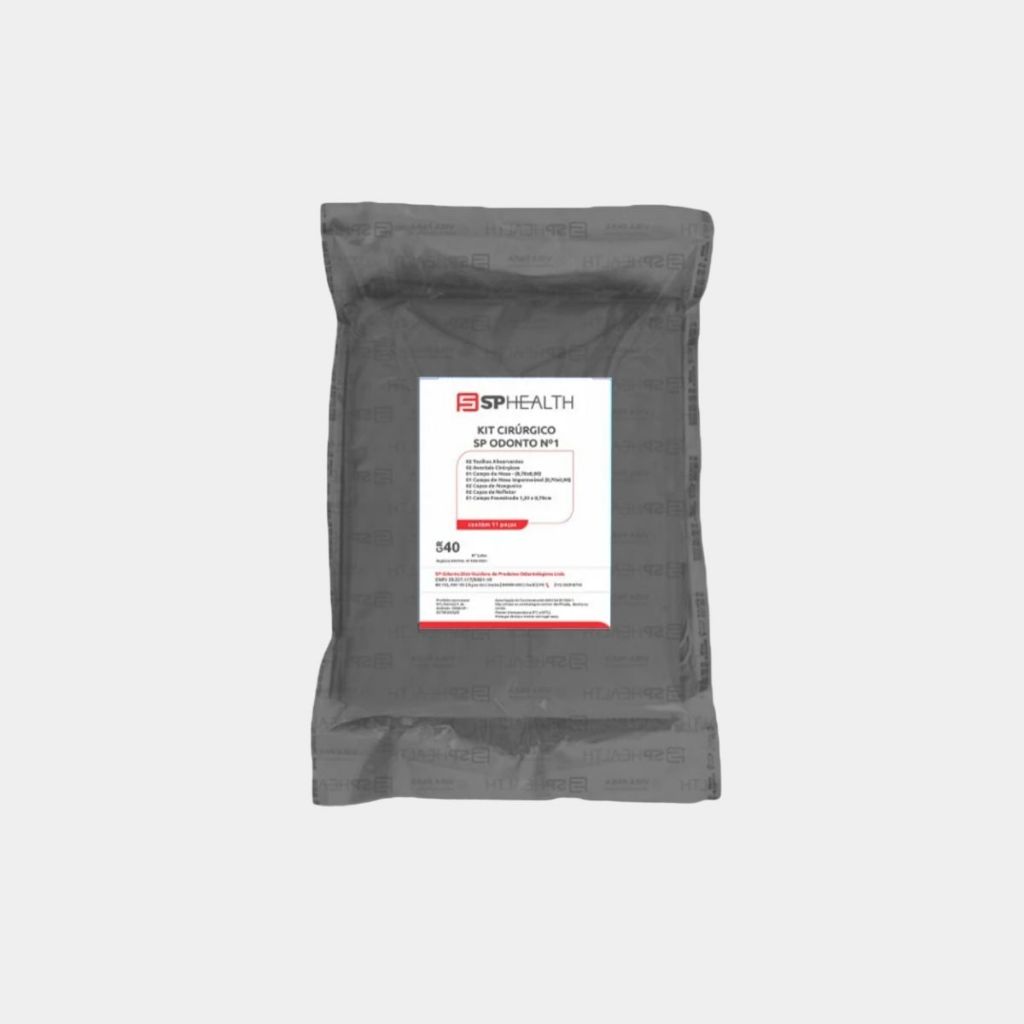 Kit Cirúrgico Pério Preto Descartável Sphealth Gr40