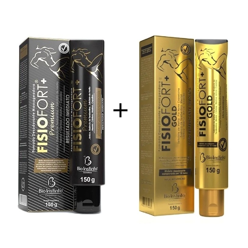 Kit Fisiofort Gold 150g + Fisiofort Premium 150g - Bio Instinto em Oferta na Shopee