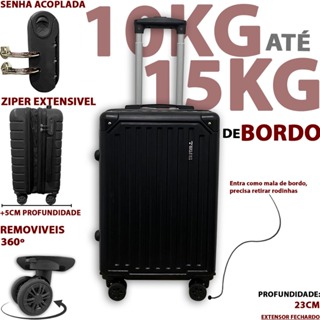 Mala De Viagem De Bordo N20 Duplo Ziper Roda Dupla ABS Com Senha Expansível Promoção em Oferta na Shopee